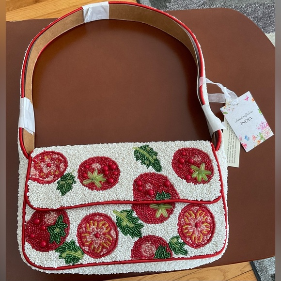 Marshalls Handbags - NWT Tomato Beaded Shoulder Bag